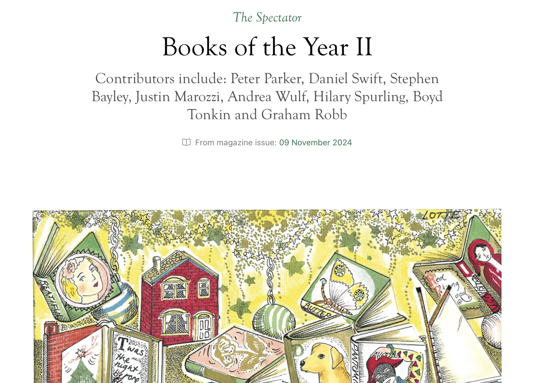 Spectator Best Books 2024